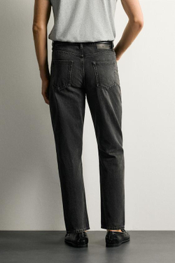 ZARA ДЖИНСЫ SLIM TAPERED, УГОЛЬНЫЙ