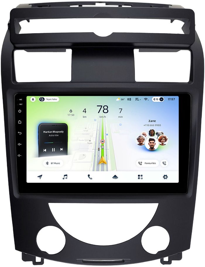 Магнитола для SsangYong Rexton 2 Y250 2007-2012 (рамка большая) - Teyes CC4L-DTS монитор 10.1" IPS, Android 14, Быстрая, Snapdragon 662, CarPlay, 4G SIM-слот