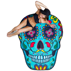 Покрывало пляжное sugar skull
