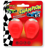 Фонари TRIX Champion детские, комплект передний задний, 2 диода, 3 режима, силикон, красные