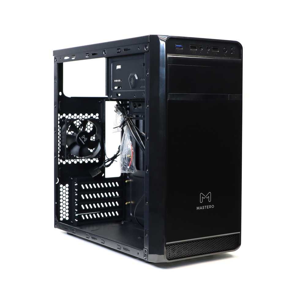 Корпус Mastero BCM-06, Без БП, mATX, чёрный, 1xFAN, 2xUSB2, 1xUSB3 (MS-BCM-06-FB)