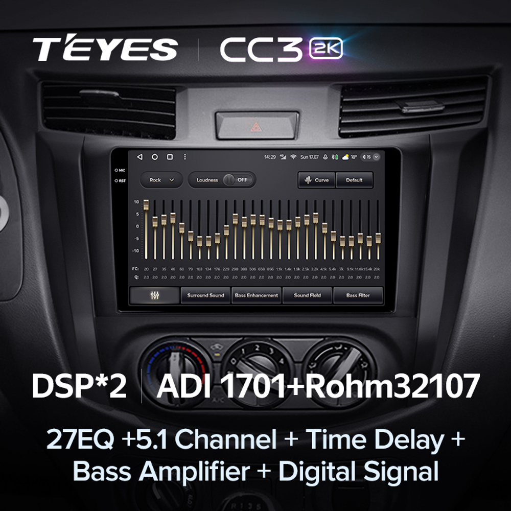 Teyes CC3 2K 9"для Nissan Navara 2014-2021