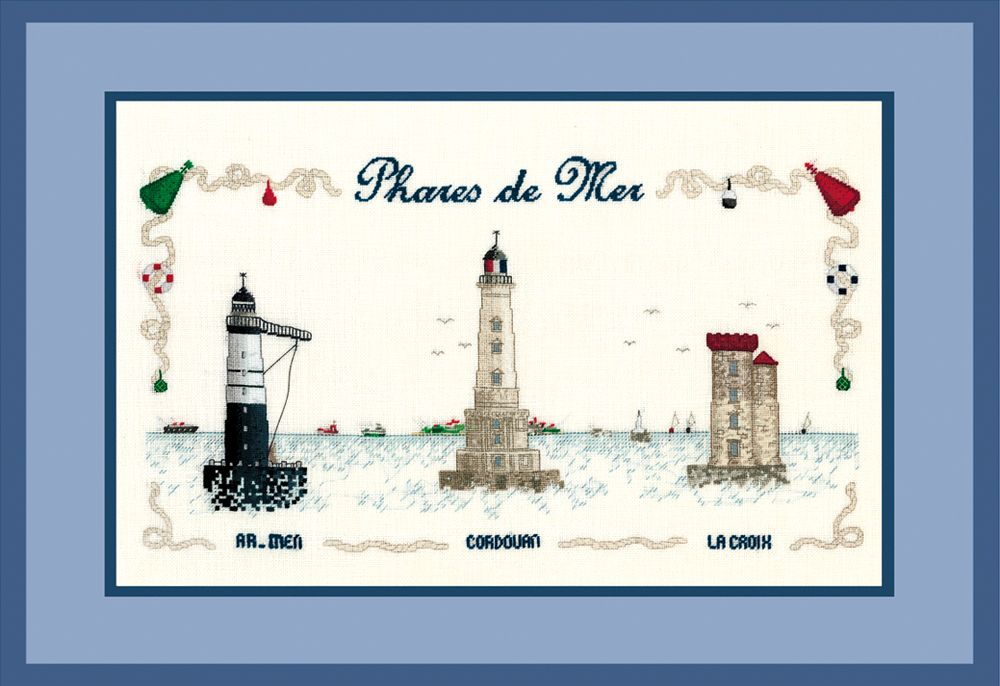 Набор для вышивания нитками Le Bonheur des Dames Phares De Mer (Морские маяки), 33х40 см Набор для вышивания нитками Le Bonheur des Dames Phares De Mer (Морские маяки), 33х40 см
