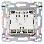 SKANDY Выключатель жалюзи 10А SK-V12N металл никель IEK