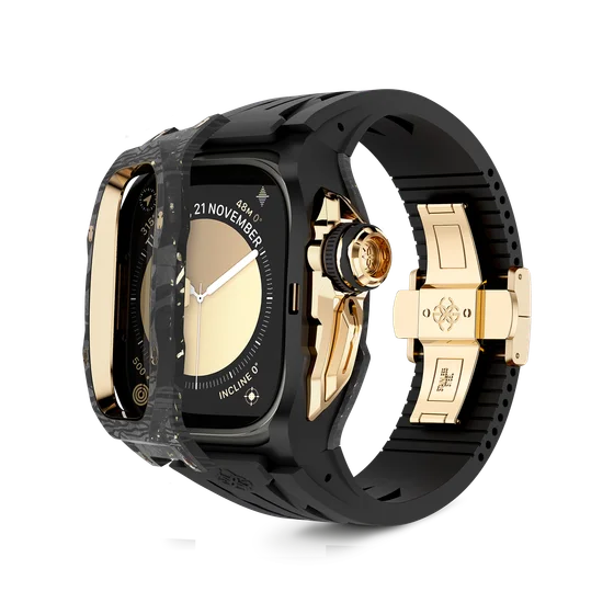 Корпус для Apple Watch Ultra RSCIII49 - Золото/Карбон