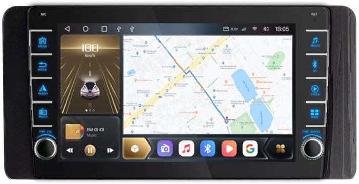 Магнитола для Volkswagen Polo, Skoda Rapid 2020+ - Kuberg SF-1020 (кнопки и крутилки), Android 12, Быстрая, CarPlay, 4G SIM-слот