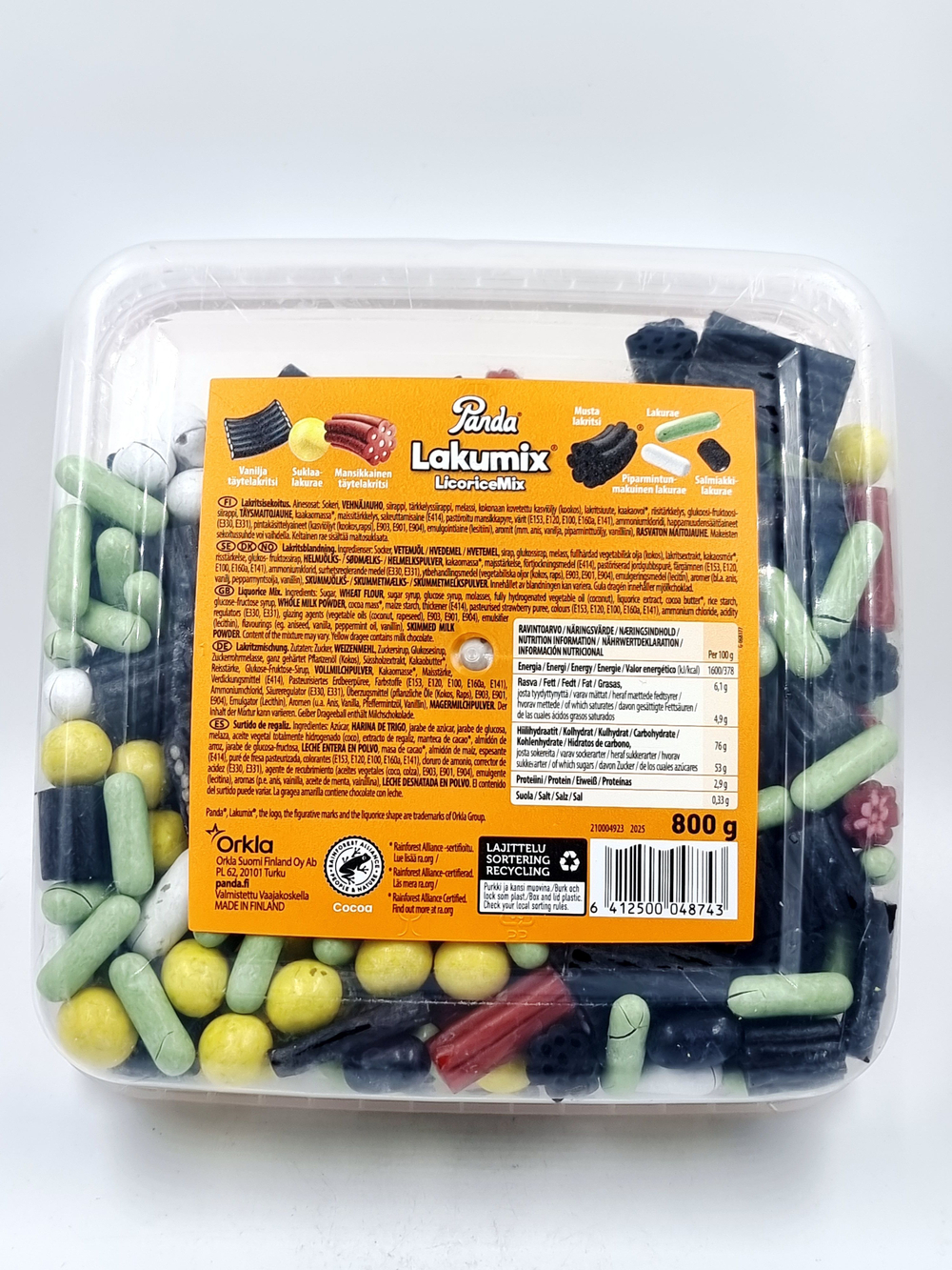 Конфеты жевательные Panda Lakumix liquorice mix 800 г (из Финляндии)