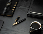 Перьевая ручка Parker "Ingenuity Black GT" перо: F, цвет чернил: blue/black, в подарочной упаковке.
