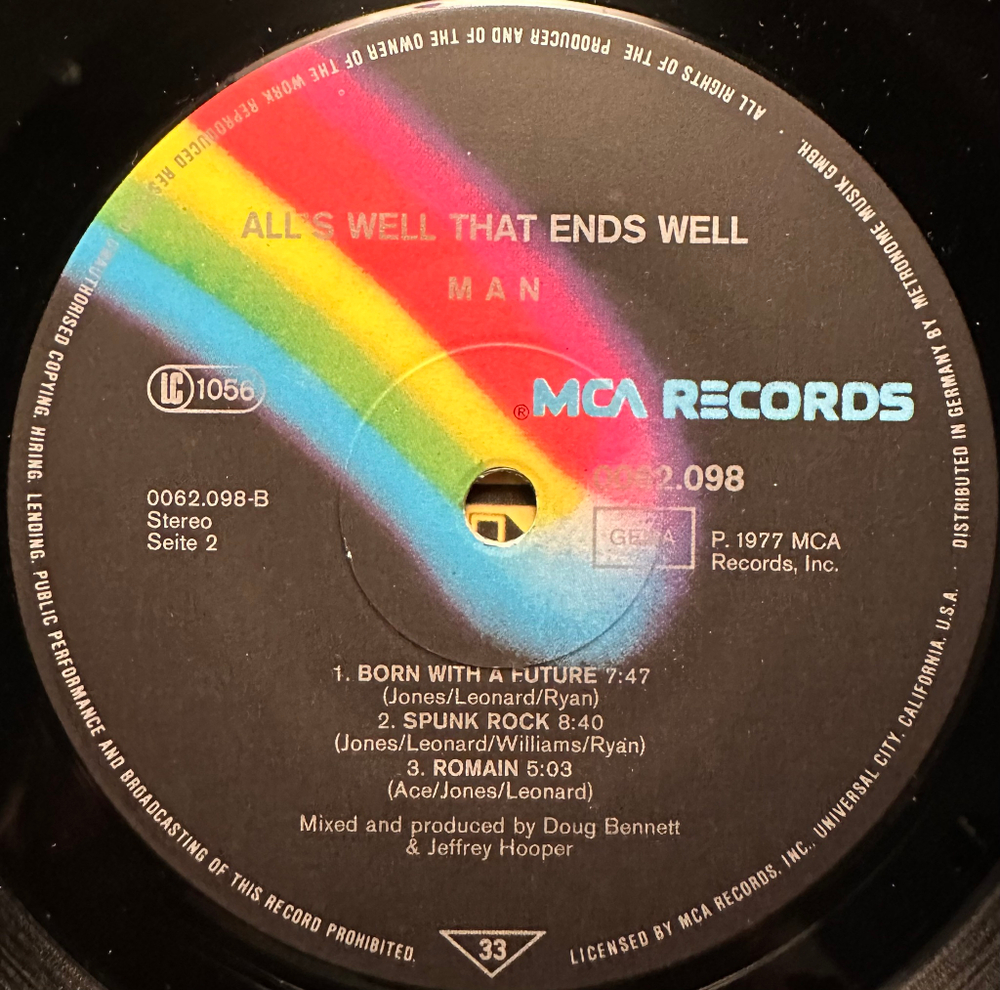 Man - All's Well That Ends Well (Германия 1977г.)