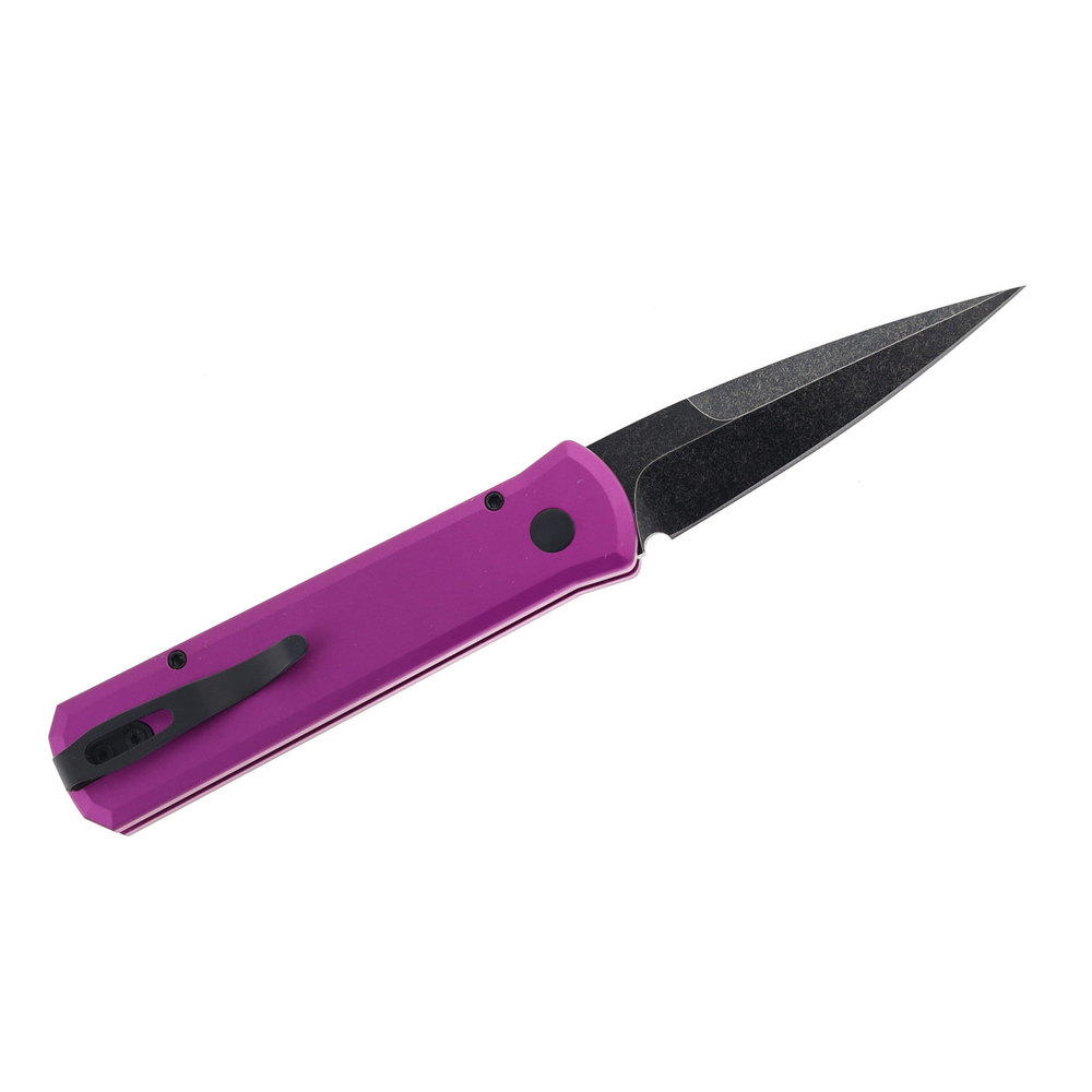 Автоматический нож Pro-Tech Godson, сталь 154CM, 7211-Marble CF Purple DLCW