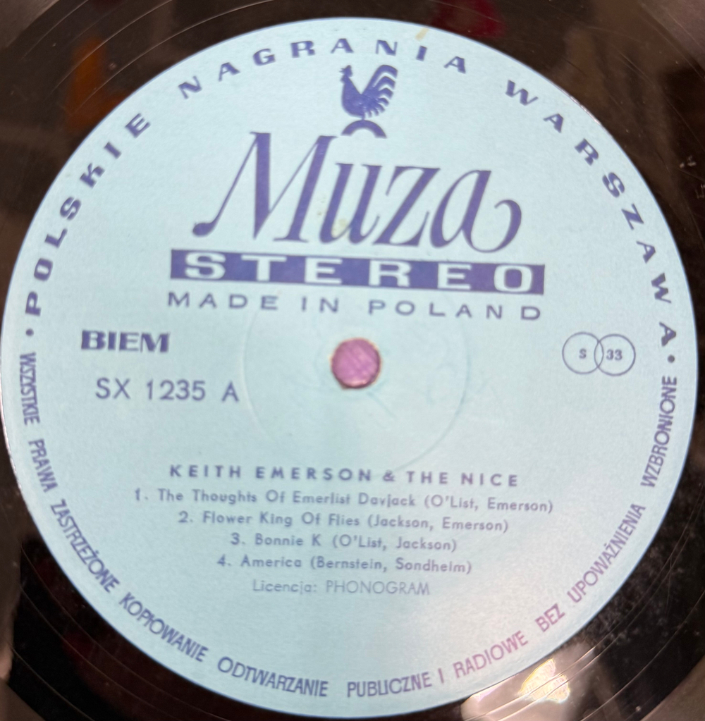 Виниловая пластинка Keith Emerson & The Nice – Keith Emerson & The Nice LP