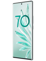 Honor Смартфон HONOR 70 Dual SIM, Камера 54 МП с ИИ для съемки видео и фото, OLED 120 Гц, 66 Вт, процессор Snapdragon 778G+, 2 слота SIM Global 12/256 ГБ, Nano-SIM, зеленый, светло-зеленый