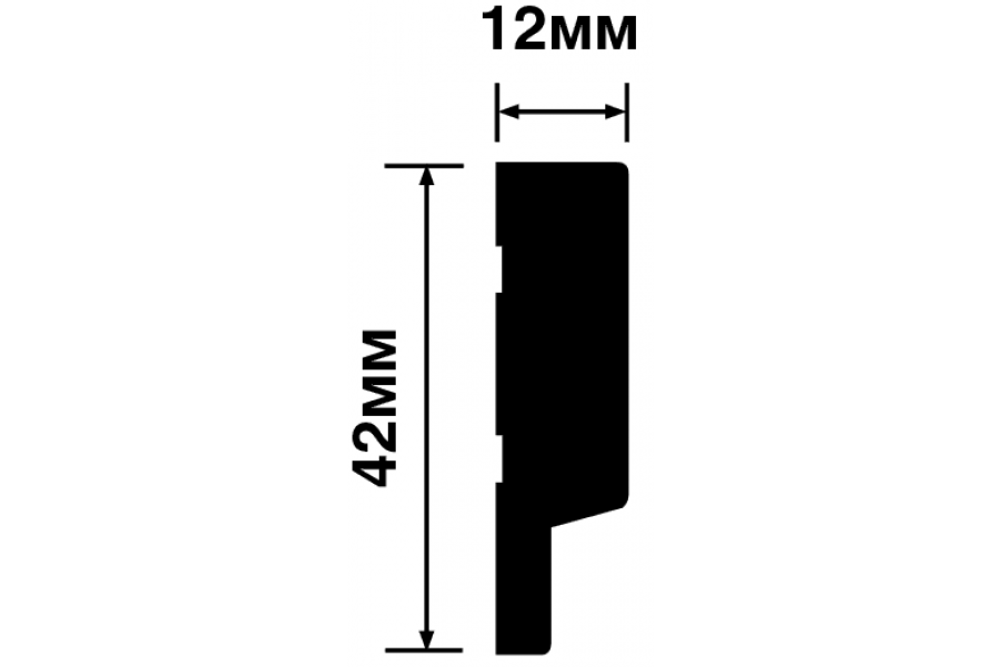 Финишный молдинг декорированный HiWood, 270x4,2 см