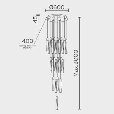 Подвесная люстра MODELUX ML.89138.25 CR