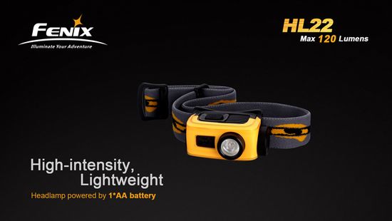 Налобный светодиодный фонарь Fenix HL22 серый 120 люмен