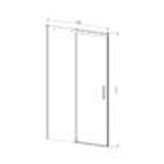 Душевая дверь Дайс (Dice) VDS-4D120CL, 1200, хром, стекло прозрачное,