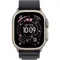 Часы Apple Watch Ultra 3, 2025, 49 мм, титан натурального цвета, ремешок Alpine чёрного цвета