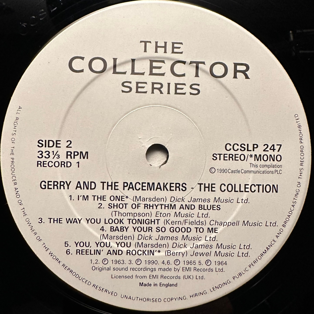 Gerry & The Pacemakers - The Collection 2LP (Англия 1990г.)
