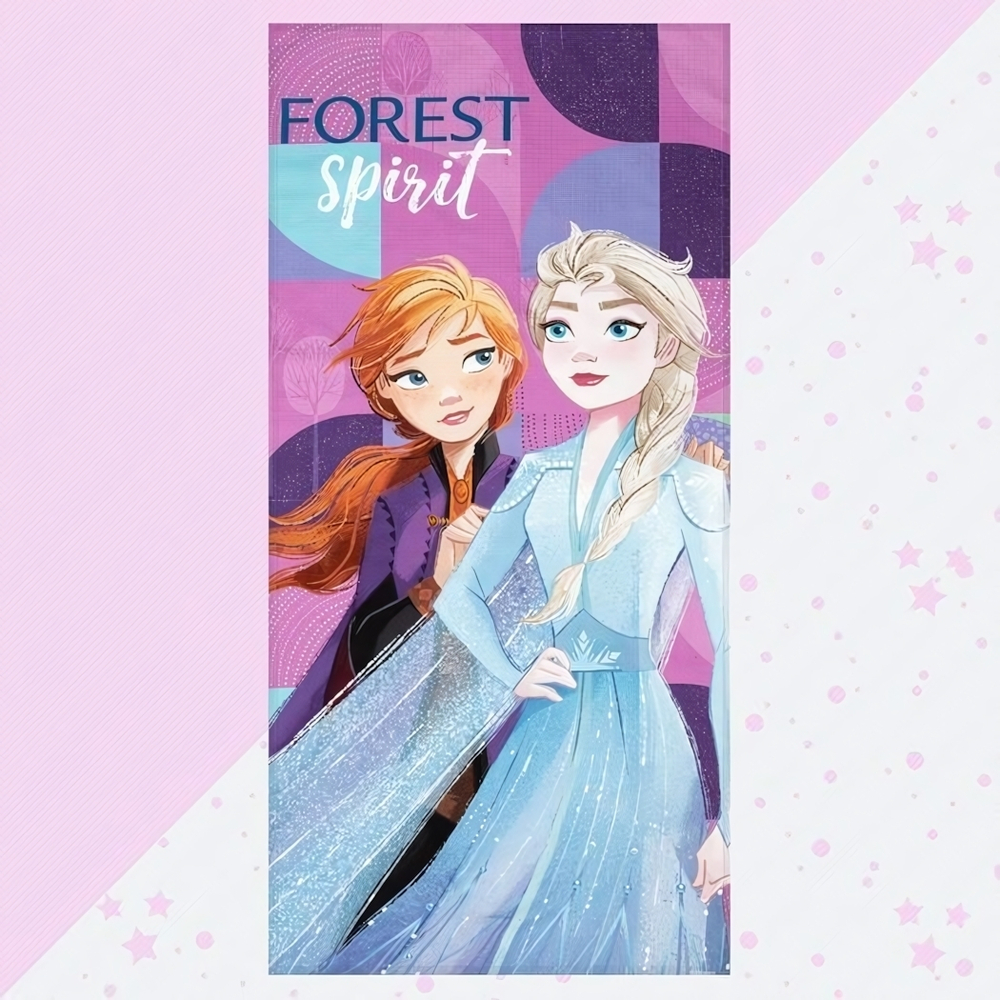 Полотенце "Холодное сердце. Эльза и Анна" 70х146 см, 100% хлопок (Disney)