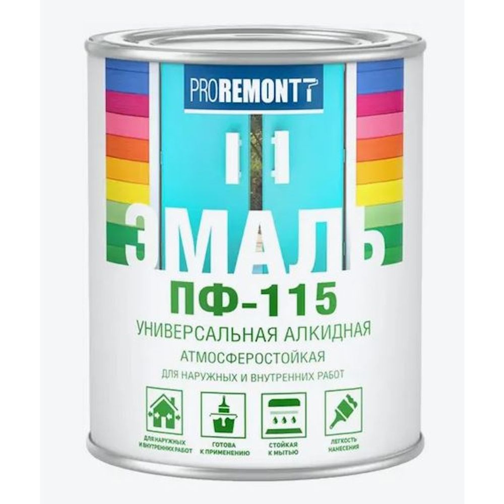 Эмаль ПФ-115 желтая   0,9кг PROREMONTТ  (Лакра)