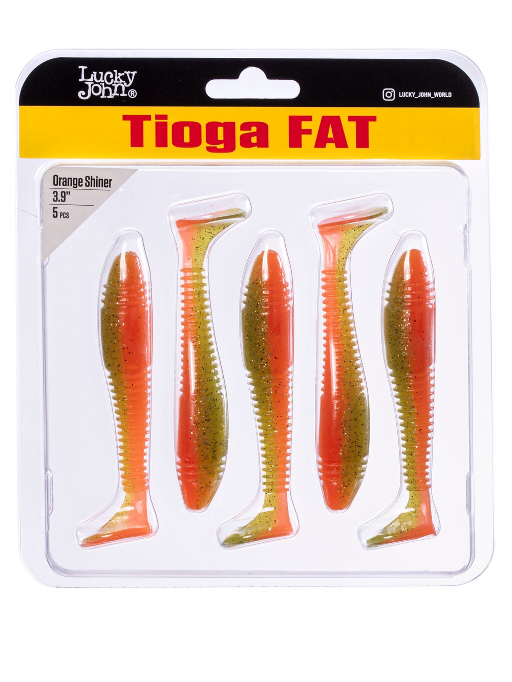 Виброхвост Lucky John TIOGA FAT 3.9in (100 мм), цвет Z12, 5 шт.