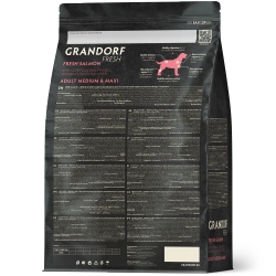 Grandorf Fresh, Fresh Salmon, Adult Medium & Maxi для собак средних и крупных пород (Свежее филе лосося с бататом)