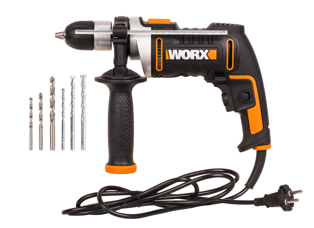 Дрель-ударная WORX WX328 800Вт кейс