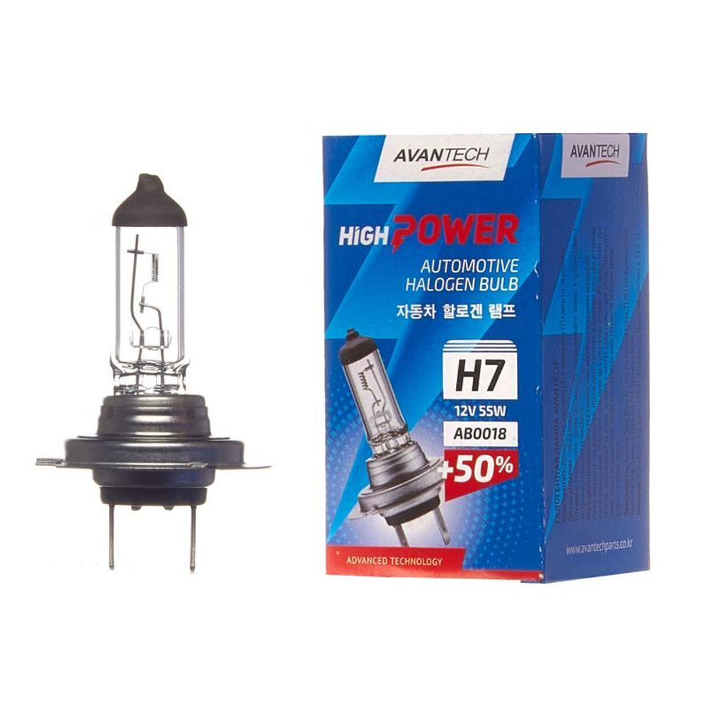 Лампа головного света Avantech H7 12V 55W AB0018