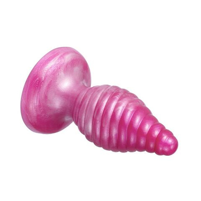 Розовая анальная втулка SILEXD Fantasy Cherry - 9,2 см. (Цвет: розовый)
