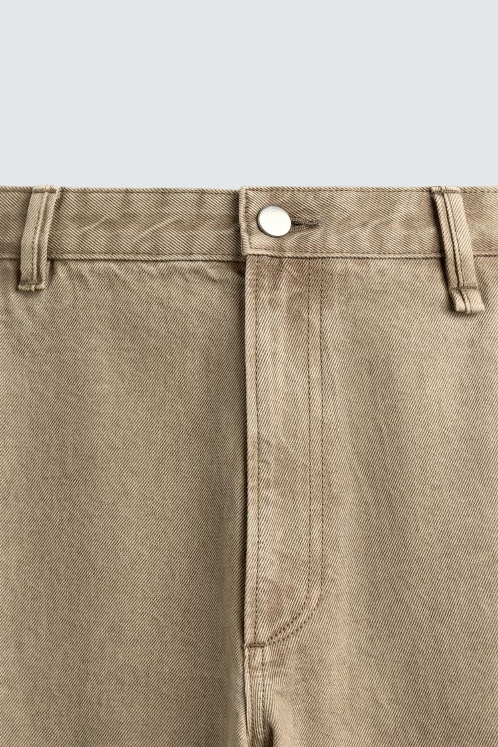 ZARA БРЮКИ КАРГО BALLOON FIT, БЕЖЕВЫЙ