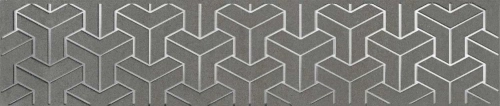 Керамический бордюр KERAMA MARAZZI ЛОМБАРДИЯ серый тёмный матовый 25x5,4 (8 мм.) арт. AD\C569\6399