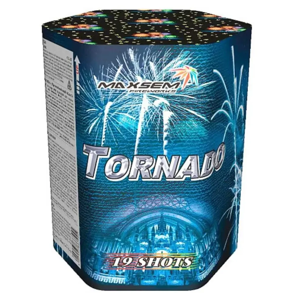 Батарея салютов Tornado (WP2538) от Maxsem, 19 залпов, 30 мм