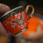 Кофейный сервиз на 6 персон с изображением драконов