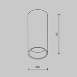 Потолочный светильник Technical C056CL-L12W3K-W-PT