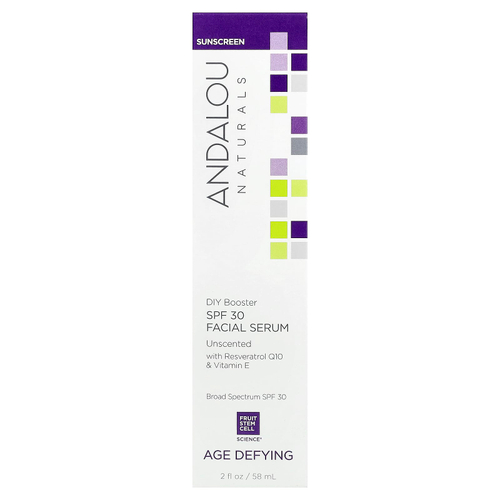 Andalou Naturals, омолаживающая сыворотка для лица, SPF 30, без запаха, 58 мл (2 жидк. унции)