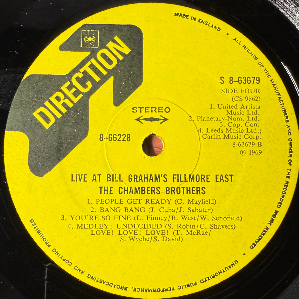 The Chambers Brothers ‎– Love,Peace And Happiness / Live At Bill Graham's Fillmore East 2LP (Англия 1970г.)