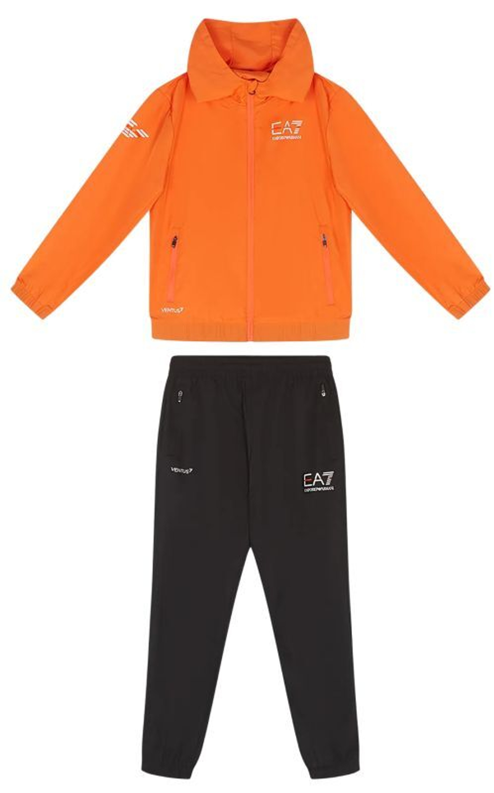 Костюм теннисный EA7 Boy Woven Tracksuit - orange/black