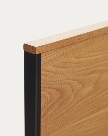Taiana La Forma Кровать из шпона дуба со стальными ножками 160 x 200 см
