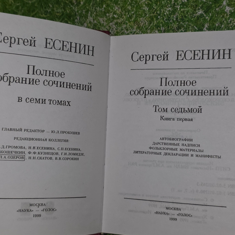 Полное собрание сочинений Сергея Есенина/Том седьмой/Книга первая