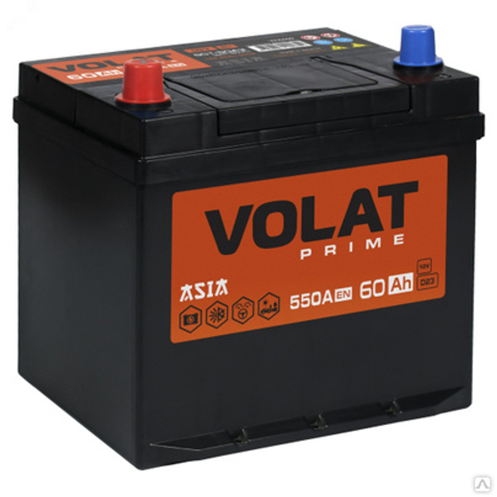 VOLAT Prime Asia 60Ah L+ (нижний борт)