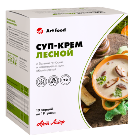 Суп-крем "Лесной", 10 порций С курицей, белыми грибами и плодами можжевельника, обогащен антиоксидантами