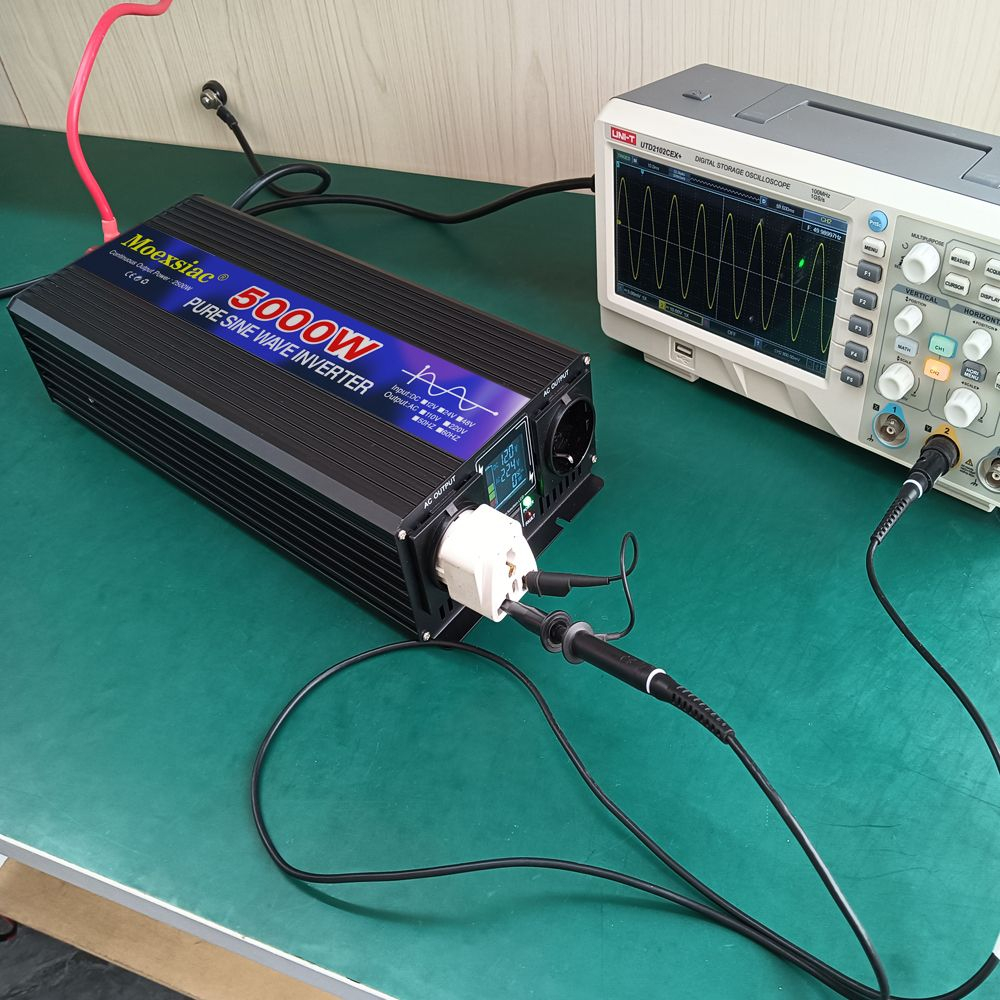 Инвертор 12V-220V 5000W черно-синий чистый синус Moexsiac