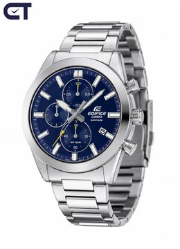 CASIO EFB-710D-2AVUDF EDIFICE мужские наручные часы — стальной хронограф с синим циферблатом и сапфировым стеклом