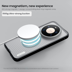 Чехол тонированный c MagSafe для Huawei Mate 80 Pro Max, серия Super Frosted Shield Pro Magnetic (Clear version) от Nillkin