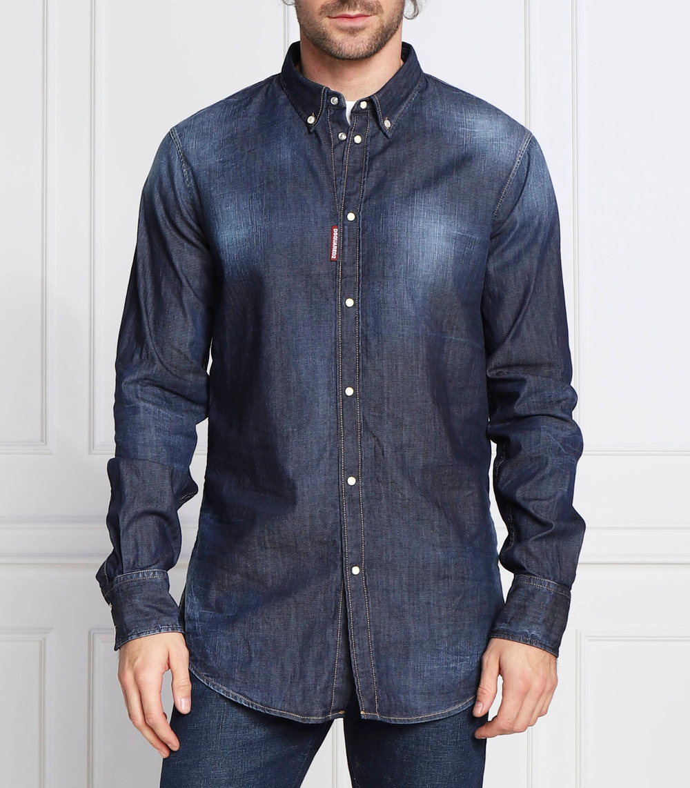 рубашка dean Dsquared2 - темно-синий(S71DM0583 S30341)