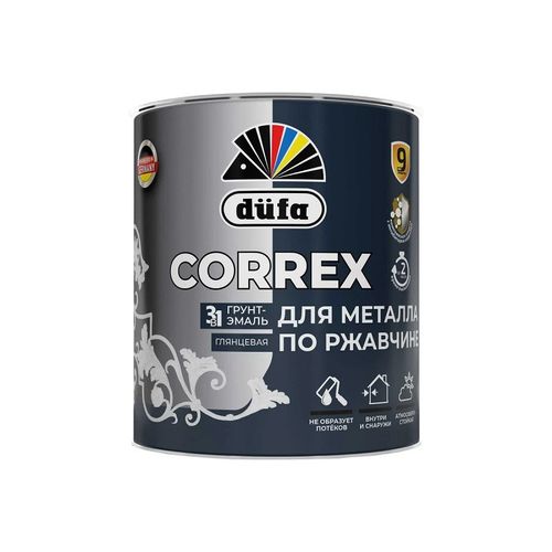 Грунт-эмаль по ржавчине 3 в 1 Dufa CORREX RAL 1015 слоновая кость глянцевый 0.75 л