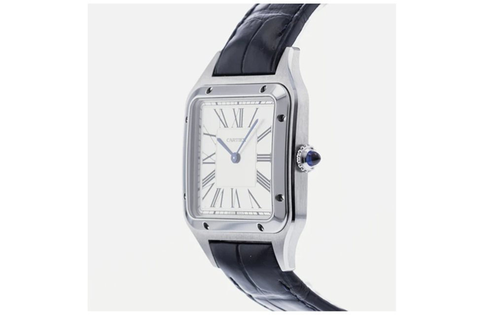 CARTIER SANTOS DE Quartz Movement Men"s Watches Watch 43.5mm Silver Dial Stainless Steel Case