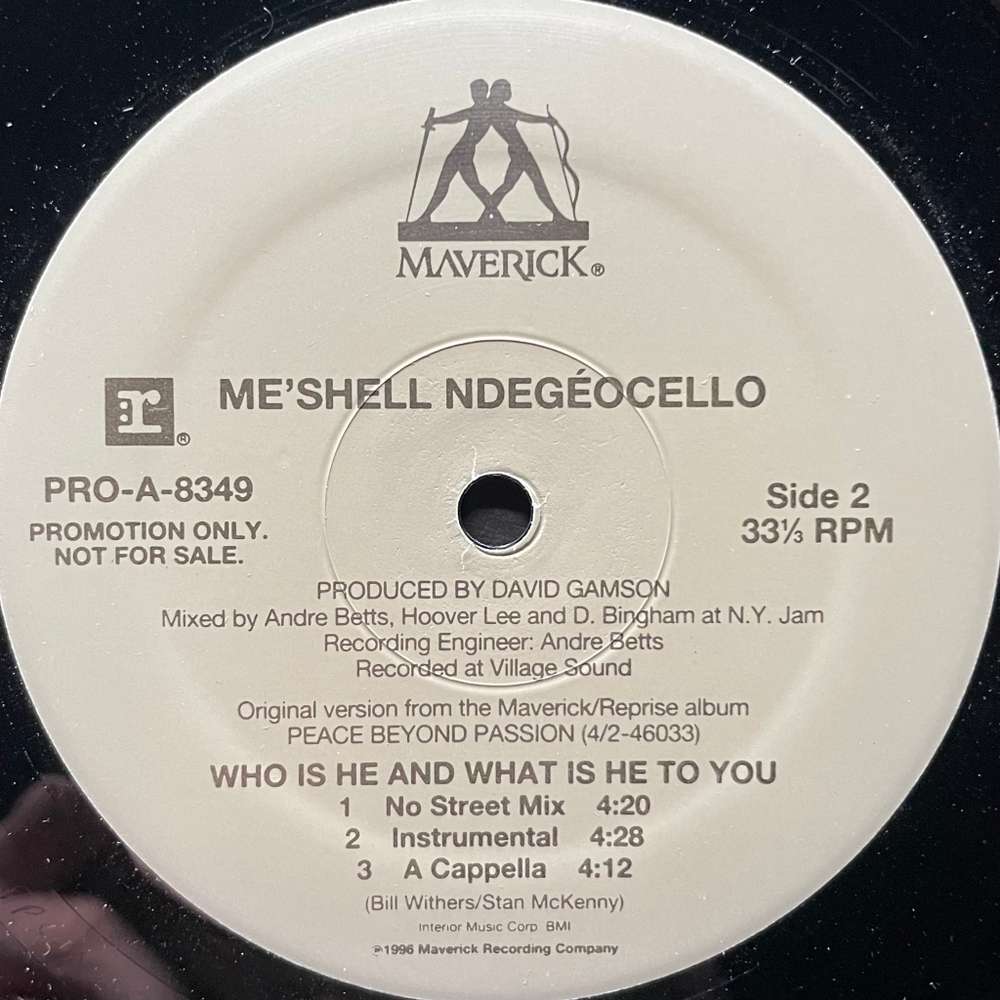 Me'Shell NdegéOcello ‎– Who Is He And What Is He To You (США 1996г.) 2х12", 45 RPM