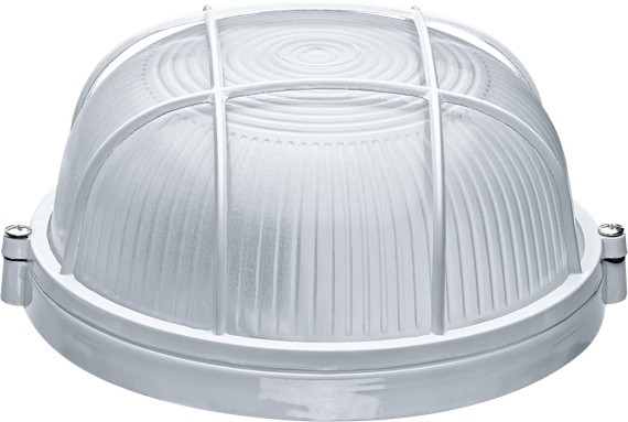 Светильник Navigator NBL-R2-60 IP54 175*175*85 круглый с решеткой белый 03420