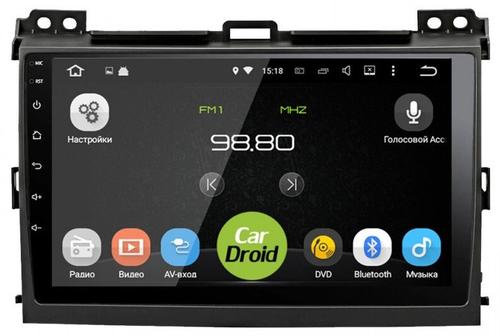 Магнитола для Toyota Land Cruiser Prado 120, Lexus GX470 (экран климата внизу) - Airok RM-1105 Android 12, 4G SIM-слот